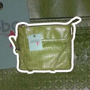 (NWT) HOBO® Liza Perforated Leather Crossbody Bag - Kiwi